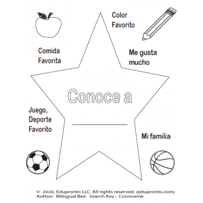 Conoceme - All about me spanish