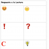 Reading Response Emojis Respuesta a la lectura Emojis