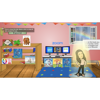 Editable Reading Response Bitmoji Virtual Classroom with Links to FREE Reading websites